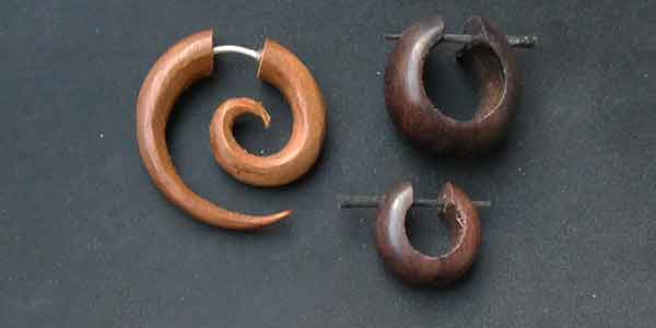 Ohrschmuck aus Holz Handarbeit